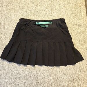 HEAD Pleated Skort Skirt Womens Size Small Tennis Pickleball Golf Black